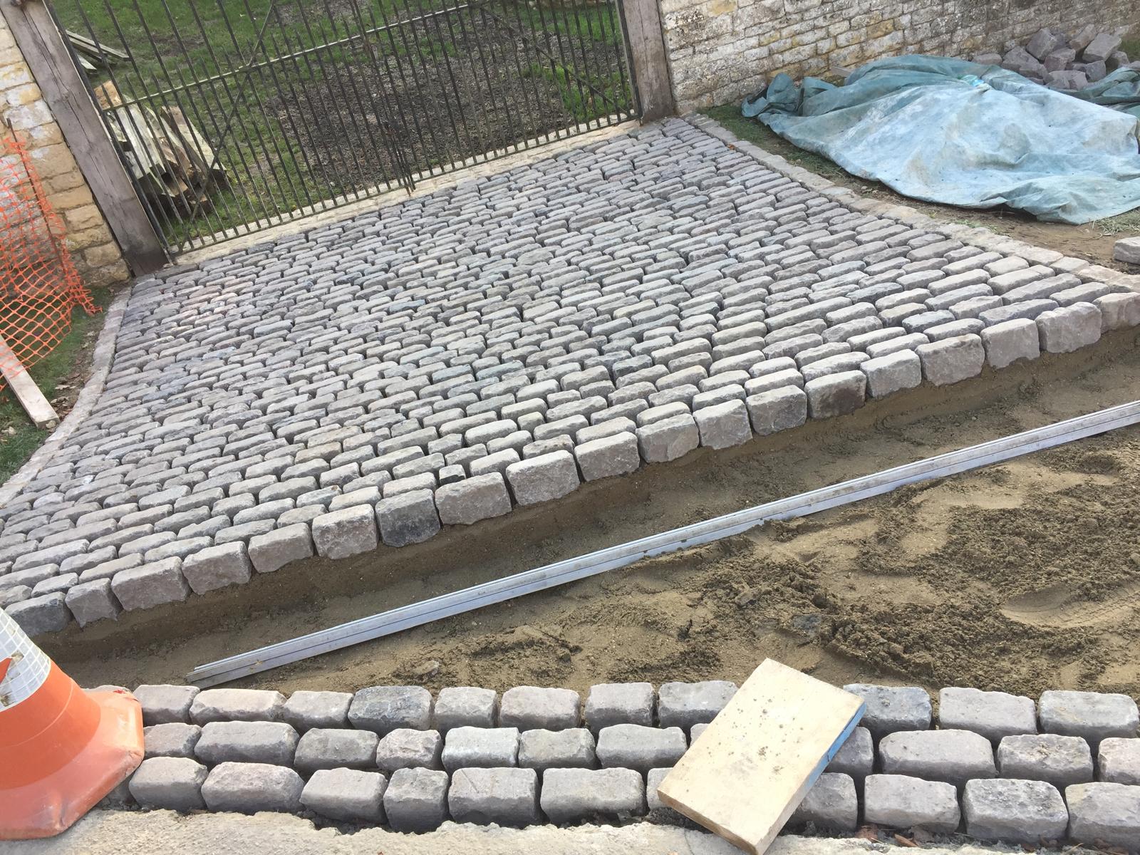 Granite cobble sett driveway Rutland